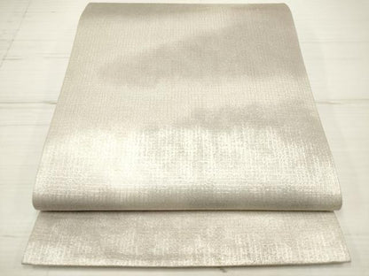 平和屋着物◎全通柄袋帯 雲文 銀糸 正絹 逸品 DAAZ5922ea