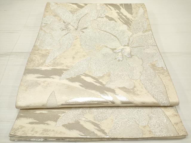 平和屋着物◎六通柄袋帯 日の出蘭 ヒノデラン 銀糸 正絹 逸品 DAAZ5955ea