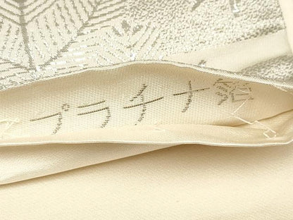 平和屋着物◎六通柄袋帯 唐織 裂取古代錦文 プラチナ箔 正絹 逸品 DAAZ5972ea