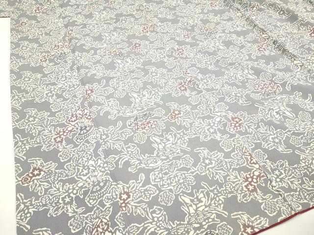 平和屋着物■上質な小紋 型染 舞花文 正絹 逸品 DAAZ5980ea