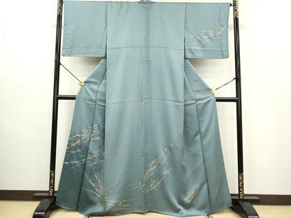平和屋着物■訪問着 稲穂 暈し染め 金彩 正絹 逸品 DAAZ5982ea