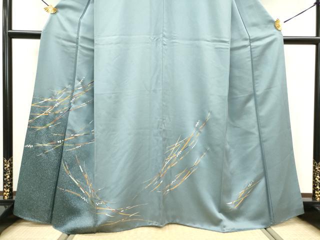 平和屋着物■訪問着 稲穂 暈し染め 金彩 正絹 逸品 DAAZ5982ea