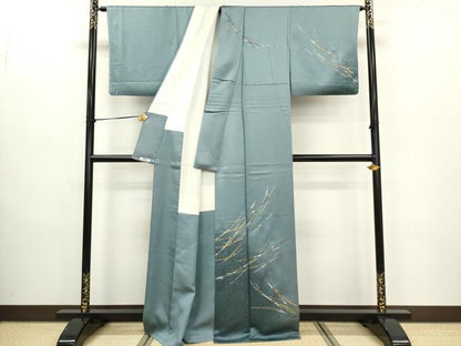 平和屋着物■訪問着 稲穂 暈し染め 金彩 正絹 逸品 DAAZ5982ea