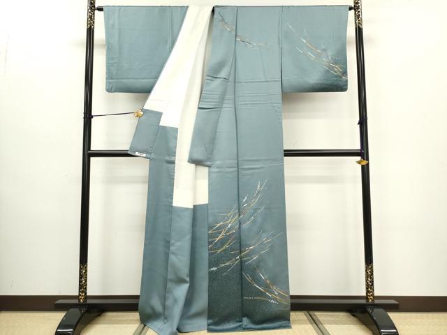 平和屋着物■訪問着 稲穂 暈し染め 金彩 正絹 逸品 DAAZ5982ea