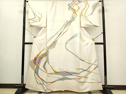 平和屋着物■訪問着 ろうけつ染め 抽象文様 正絹 逸品 DAAZ5988ea