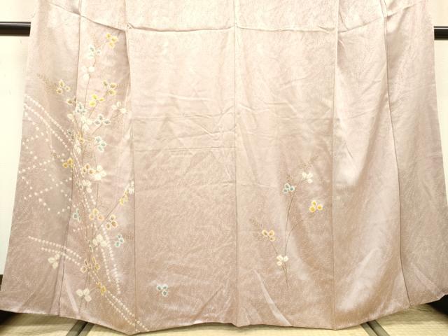 平和屋着物●訪問着 絞り 草花 金彩 正絹 逸品 DAAZ6018fe