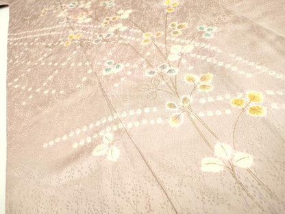 平和屋着物●訪問着 絞り 草花 金彩 正絹 逸品 DAAZ6018fe