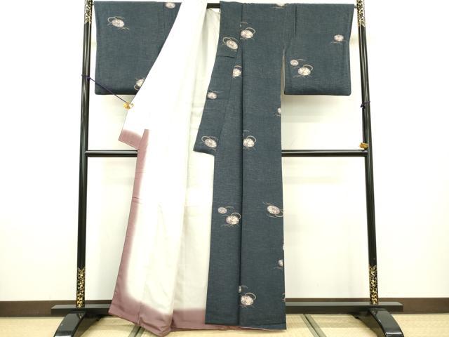 平和屋着物●上質な小紋　花丸文　金彩　正絹　逸品　DAAZ6026fe