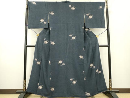 平和屋着物●上質な小紋　花丸文　金彩　正絹　逸品　DAAZ6026fe