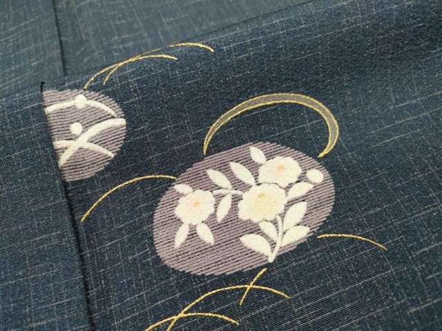 花菱文　金彩　正絹　逸品 平和屋着物○上質な小紋 花丸文 金彩 正絹 逸品 DAAZ6026fe