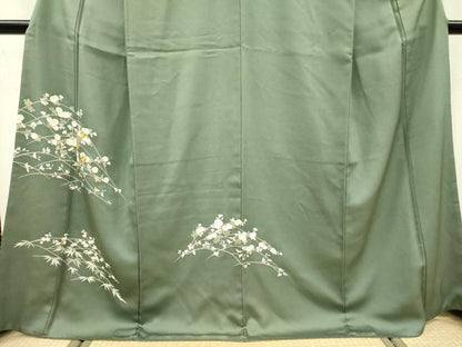 平和屋着物●訪問着　駒刺繍　草花　金彩　正絹　逸品　DAAZ6027fe