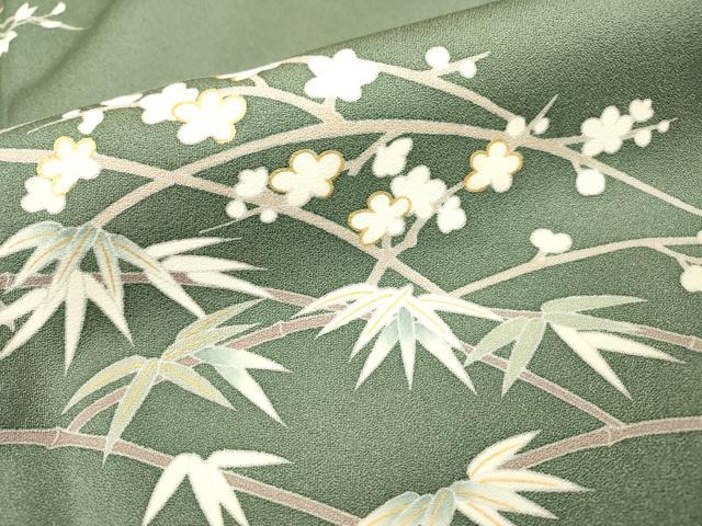 平和屋着物●訪問着　駒刺繍　草花　金彩　正絹　逸品　DAAZ6027fe