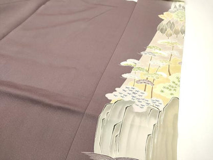 平和屋着物●豪華色留袖　駒刺繍　風景松文　暈し染　正絹　逸品　DAAZ6035fe