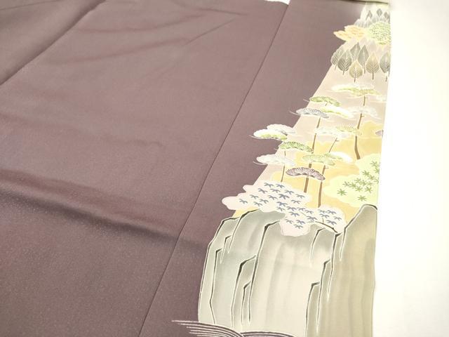 平和屋着物●豪華色留袖　駒刺繍　風景松文　暈し染　正絹　逸品　DAAZ6035fe
