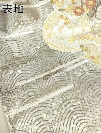 平和屋着物▼六通柄袋帯　花丸文　金銀糸　正絹　逸品　DAAZ6290fe
