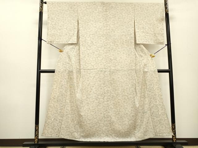 平和屋着物▽上質な小紋 単衣 花尽くし 正絹 逸品 DAAZ6364fe