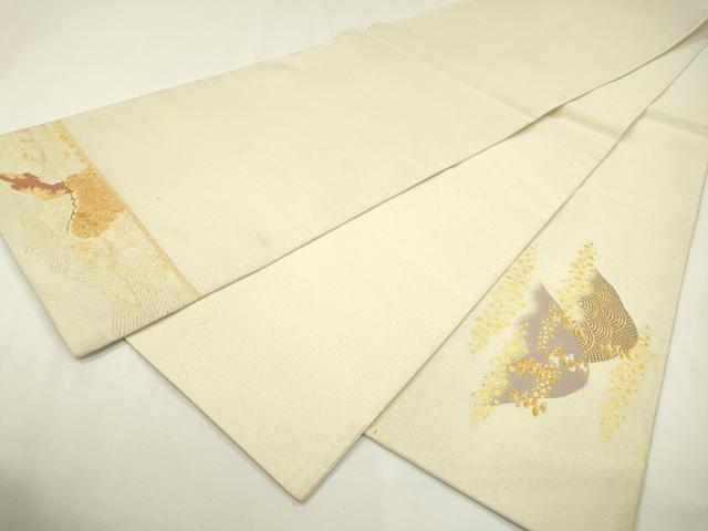 平和屋着物▼綴れ　太鼓柄袋帯　松　金銀糸　正絹　逸品　DAAZ6441fe
