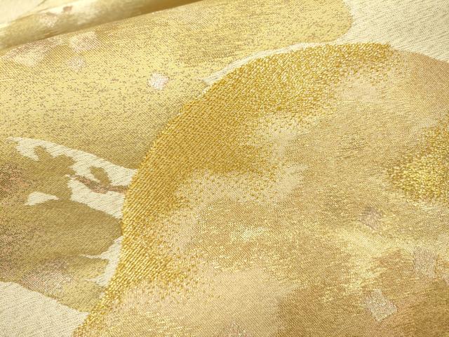 平和屋着物▼綴れ　六通柄袋帯　箔散らし松文　金糸　正絹　逸品　DAAZ6496fe