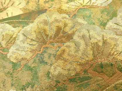 平和屋着物▼六通柄袋帯　唐織　錦繍寿松文　金糸　引箔　正絹　逸品　DAAZ6528fe