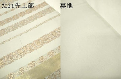 平和屋着物▼六通柄袋帯 正倉院裂文錦 金彩 引箔 正絹 逸品 DAAZ6708fe