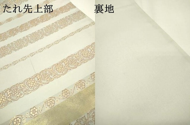 平和屋着物▼六通柄袋帯 正倉院裂文錦 金彩 引箔 正絹 逸品 DAAZ6708fe