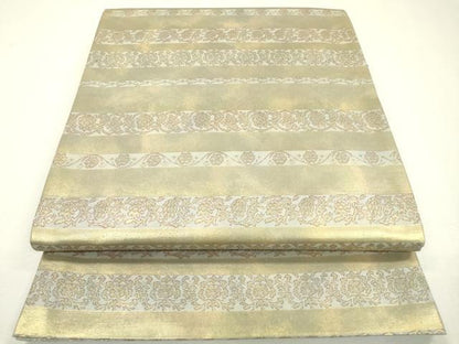 平和屋着物▼六通柄袋帯 正倉院裂文錦 金彩 引箔 正絹 逸品 DAAZ6708fe