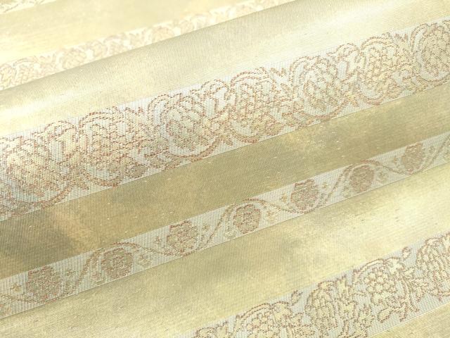 平和屋着物▼六通柄袋帯 正倉院裂文錦 金彩 引箔 正絹 逸品 DAAZ6708fe