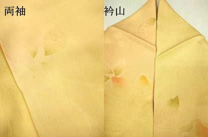 平和屋着物▼上質な小紋　地紋起こし　枝花　暈し染　正絹　逸品　DAAZ6798fe