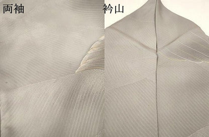 平和屋着物▼上質な小紋　地紋起こし　立波文　暈し染　正絹　逸品　DAAZ6827fe