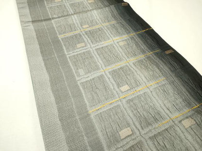 平和屋着物●両面　六通柄袋帯　ふくれ織　横段文　正絹　逸品　DAAZ6898fe