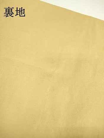 平和屋着物▼六通柄袋帯　更紗花文　金糸　正絹　逸品　DAAZ6951fe