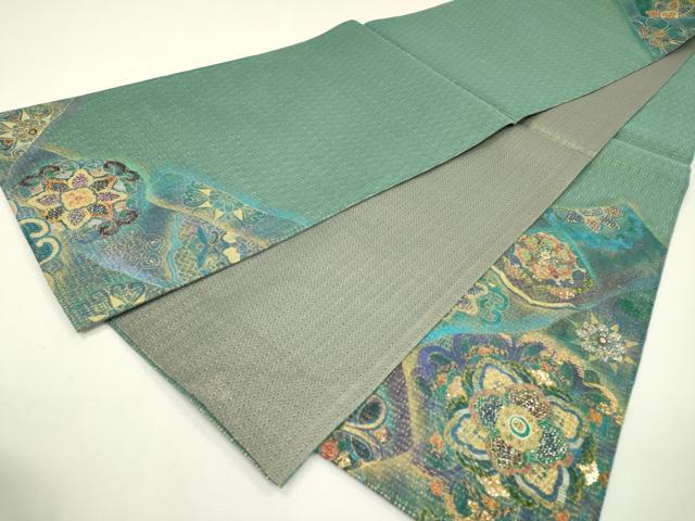 平和屋着物▽太鼓柄袋帯 スリーシーズン 春夏秋 竹屋町刺繍 正倉院花文 金銀糸 正絹 逸品 DAAZ6958fe