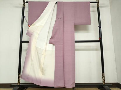 平和屋着物●江戸小紋　羽衣染　極小鮫小紋　反端付き　正絹　逸品　DAAZ7002ud