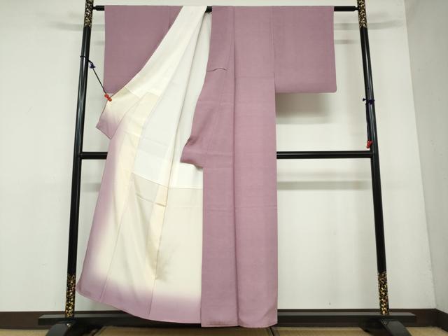 平和屋着物●江戸小紋　羽衣染　極小鮫小紋　反端付き　正絹　逸品　DAAZ7002ud