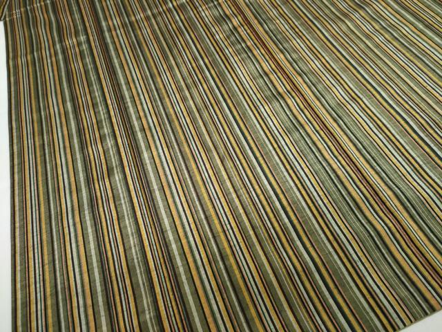 平和屋着物○上質な紬 縞 正絹 逸品 DAAZ7009ud
