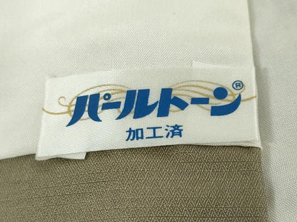 平和屋着物●小千谷紬 100亀甲 切嵌更紗花唐草文 正絹 逸品 DAAZ7010ud