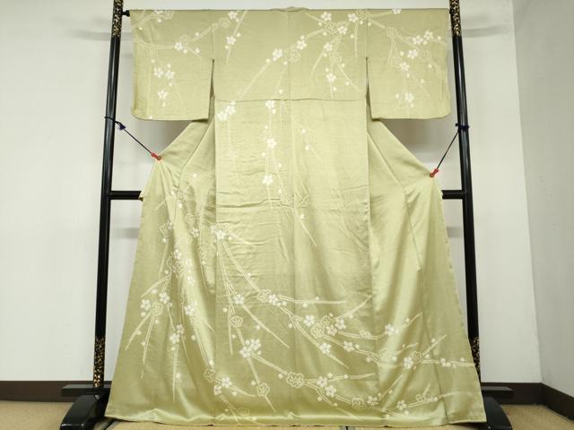平和屋着物●訪問着 絞り 枝垂れ枝梅文 正絹 逸品 DAAZ7023ud