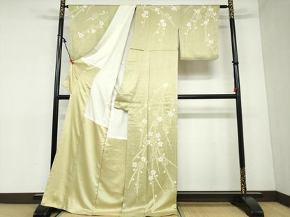 平和屋着物●訪問着 絞り 枝垂れ枝梅文 正絹 逸品 DAAZ7023ud