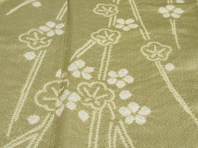 平和屋着物●訪問着 絞り 枝垂れ枝梅文 正絹 逸品 DAAZ7023ud