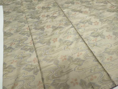 平和屋着物●本場大島紬 7マルキ 流水舞葉文 正絹 逸品 DAAZ7036ud