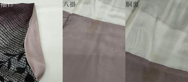 平和屋着物●訪問着 刺繍 鹿の子草花文 シルエット 暈し染め 正絹 逸品 DAAZ7043ud