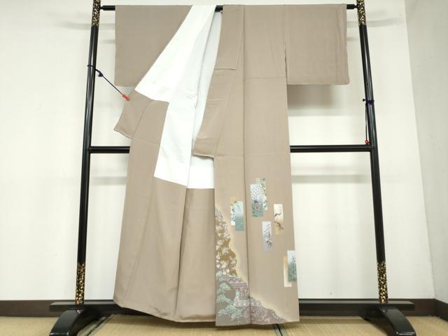 平和屋着物●豪華色留袖 短冊花鳥文 金彩 正絹 逸品 DAAZ7050ud