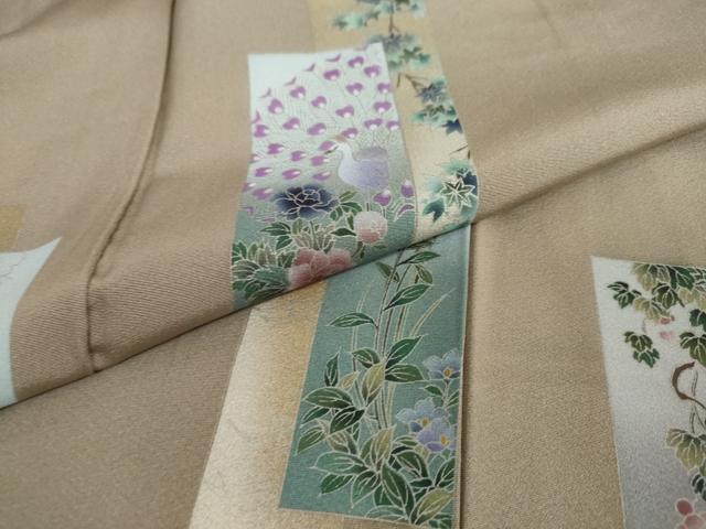 平和屋着物●豪華色留袖 短冊花鳥文 金彩 正絹 逸品 DAAZ7050ud
