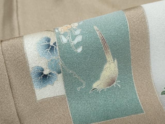 平和屋着物●豪華色留袖 短冊花鳥文 金彩 正絹 逸品 DAAZ7050ud