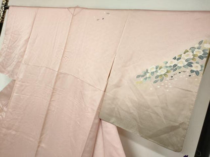 平和屋着物●訪問着 友禅 作家物 草花文 正絹 逸品 DAAZ7060ud