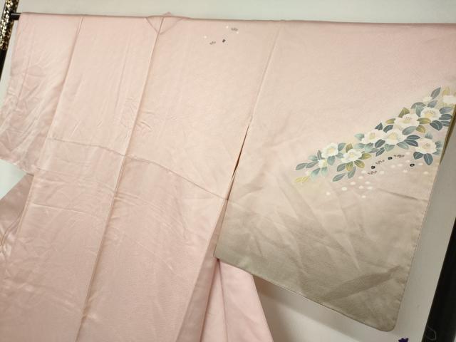 平和屋着物●訪問着 友禅 作家物 草花文 正絹 逸品 DAAZ7060ud