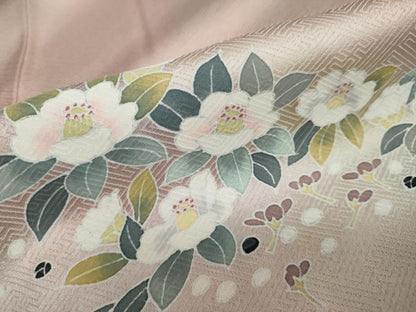 平和屋着物●訪問着 友禅 作家物 草花文 正絹 逸品 DAAZ7060ud