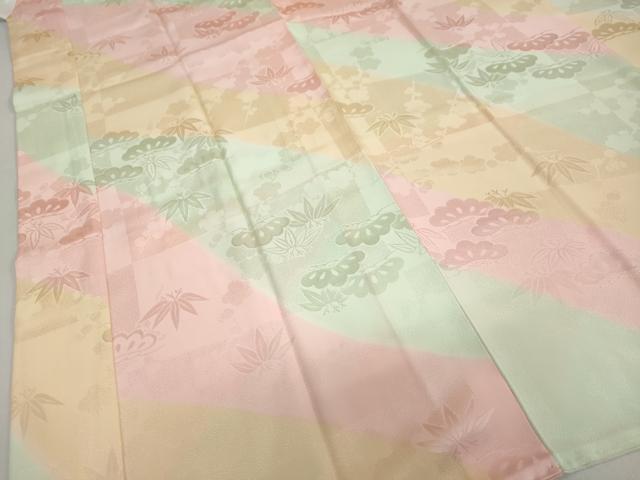 平和屋着物●長襦袢　袷　笹松地紋　暈し染め　正絹　逸品　未使用　DAAZ7065ud