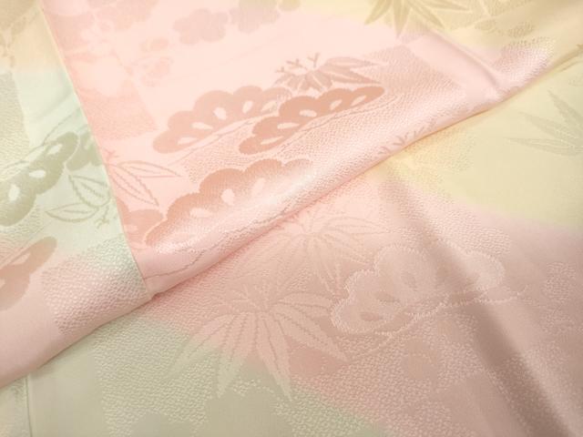 平和屋着物●長襦袢　袷　笹松地紋　暈し染め　正絹　逸品　未使用　DAAZ7065ud
