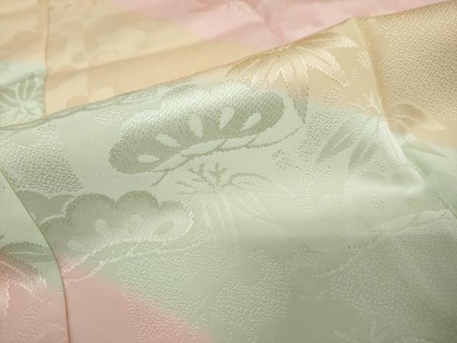 平和屋着物●長襦袢　袷　笹松地紋　暈し染め　正絹　逸品　未使用　DAAZ7065ud